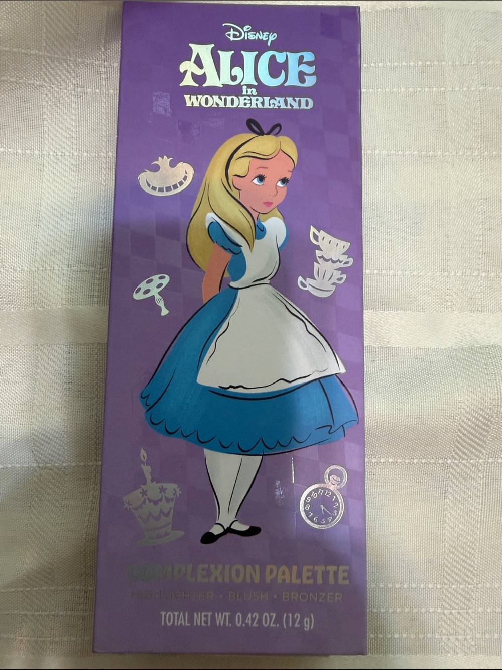 Disney Alice in Wonderland Purple and Blue Complexion Palette Box